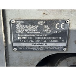 Mini pelle Yanmar VIO25-4 W                                                       France compact