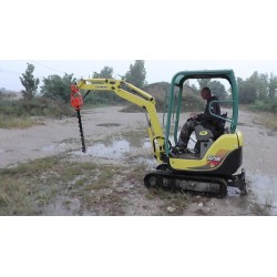 Tarière pour mini pelle jusqu'a 2T