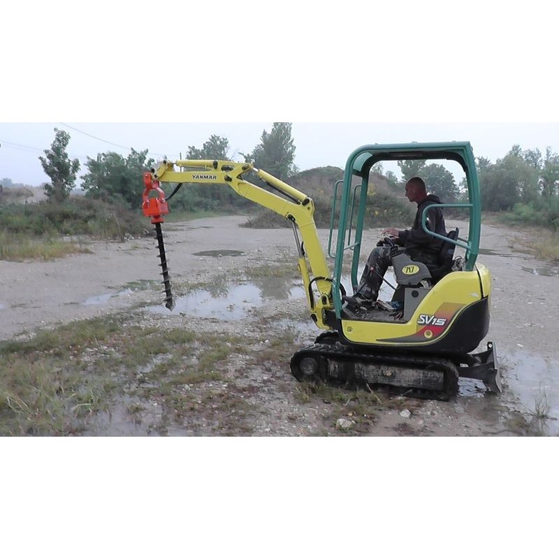 Tarière pour mini pelle jusqu'a 2T