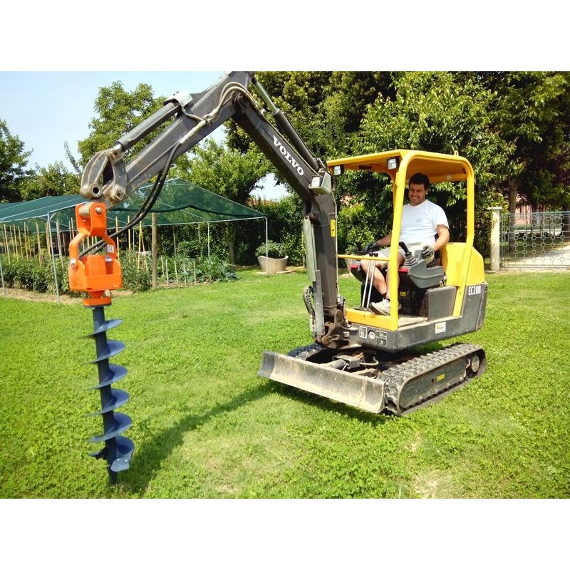 Tarière pour mini pelle jusqu'a 2T