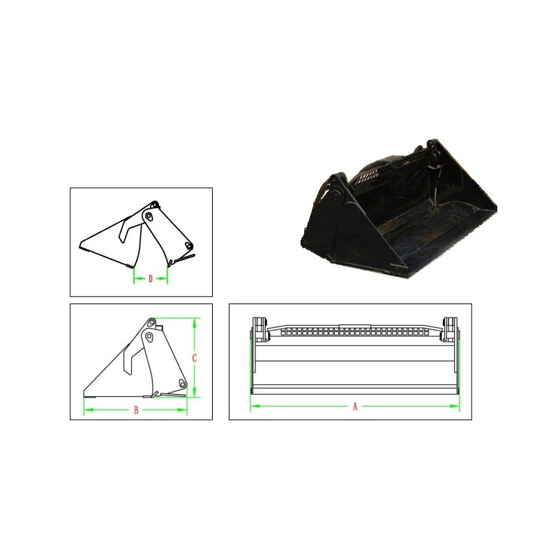 Godet 4 en 1 pour porte outils POWERPAC ML300 ML350
