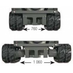 Mini Dumper CARRY 107HT CE (kit ciseaux) avec benne, pelle chargeuse et voie variable