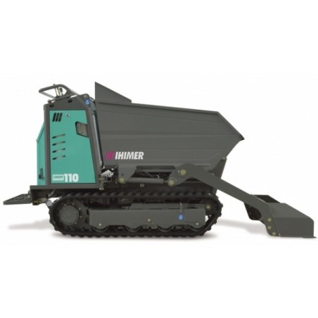 Mini-transporteur hydrostatique CARRY 110C sur chenilles caoutchouc avec benne et pelle chargeuse