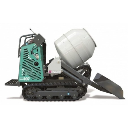 Mini Dumper CARRY 110BC sur chenilles caoutchouc avec bétonnière et pelle