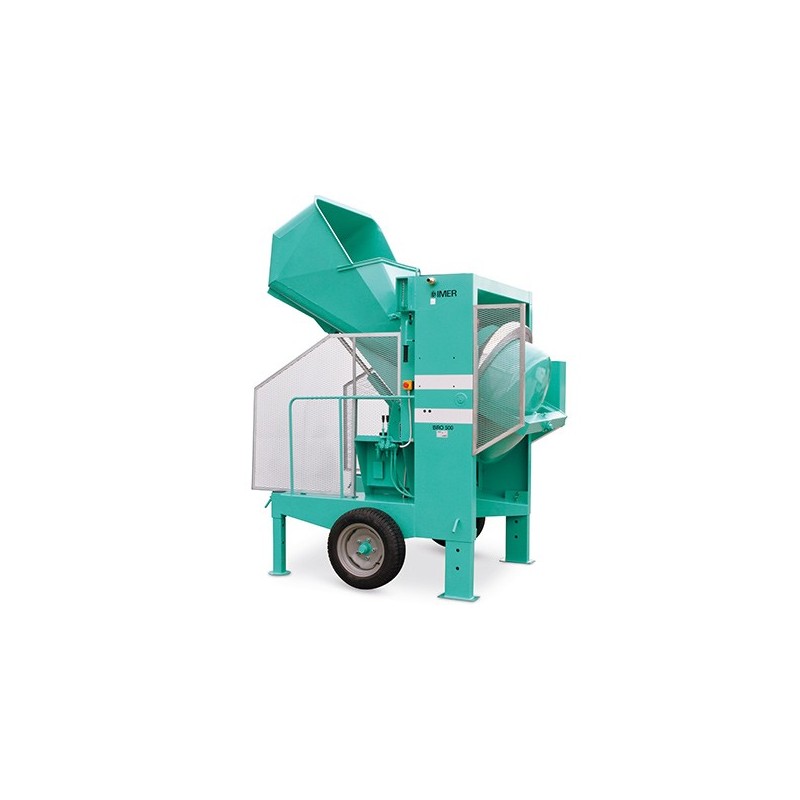 Bétonnière à chargeur hydraulique BRO à cuve basculante IMER