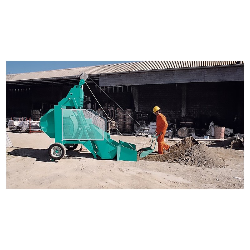 Bétonnière à chargeur hydraulique BIO à tambour horizontal IMER