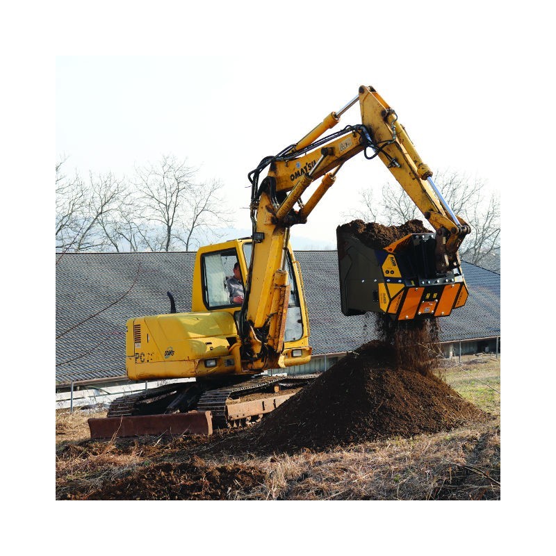Godet cribleur broyeur MB pour pelle de 3.5T à 12T