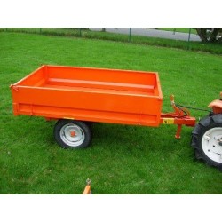 Remorque bennage arrière pour micro tracteur
