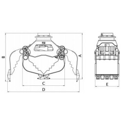 Pince de tri rotative MATIN pour pelle de 1T à 16T