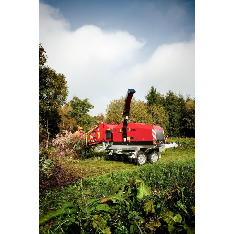 Déchiqueteuse de branches TP215 MOBILE DOUBLE ESSIEUX TOURELLE