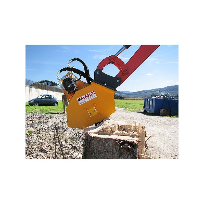 Rogneuse de souche hydraulique pour pelle de 2T5 à 7T