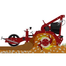 Enfouisseur de pierres STONY 75 pour microtracteur