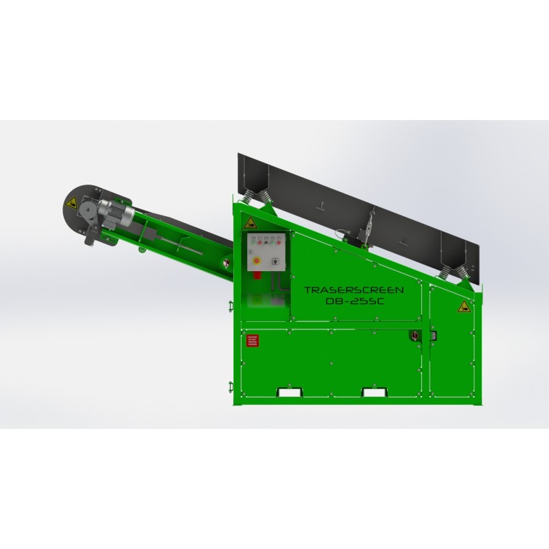 Crible stationnaire DB25SC avec convoyeur 7-25 t/h