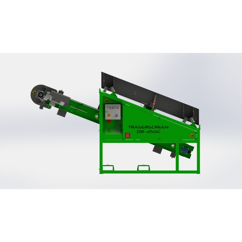 Crible stationnaire DB25SC avec convoyeur 7-25 t/h