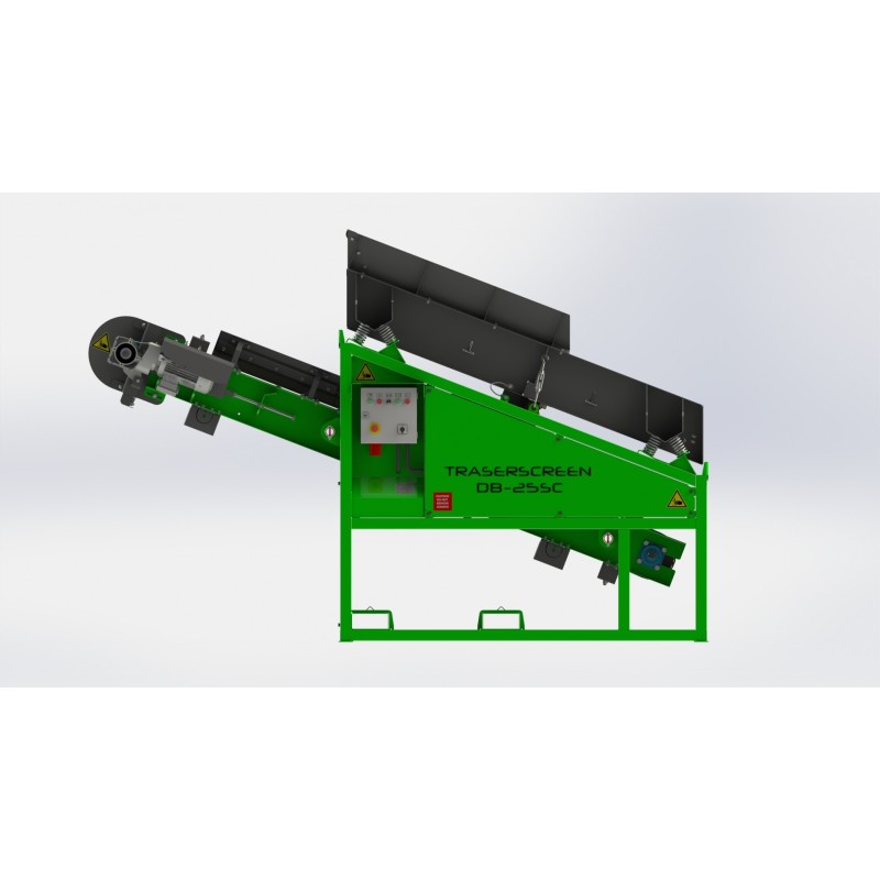 Crible stationnaire DB25SC avec convoyeur 7-25 t/h