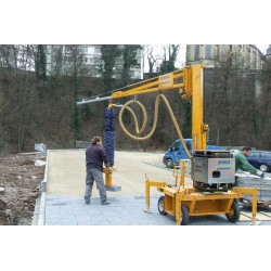 Machine pose dalles par aspiration