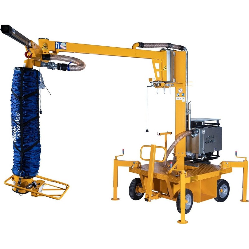 Machine pose dalles par aspiration