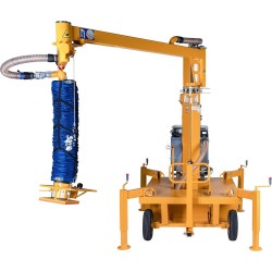 Machine pose dalles par aspiration