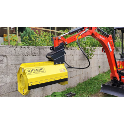 Tête de broyage GHEDINI DA 56 640mm pour pelle 1T - 3T (en version couteaux ou marteaux)