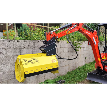 Tête de broyage GHEDINI DA 56 640mm pour pelle 1T - 3T (en version couteaux ou marteaux)