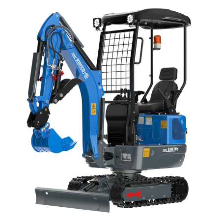 La Rippa R10 en action de cavage avec attache rapide et godet orientable