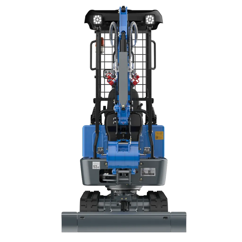La mini-pelle Rippa R10 configurée avec châssis rétracté à 900 mm pour franchir les passages étroits