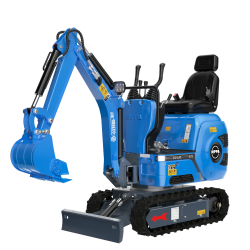 La mini-pelle Rippa R06 équipée de son moteur Kubota Z482 en intervention d'excavation