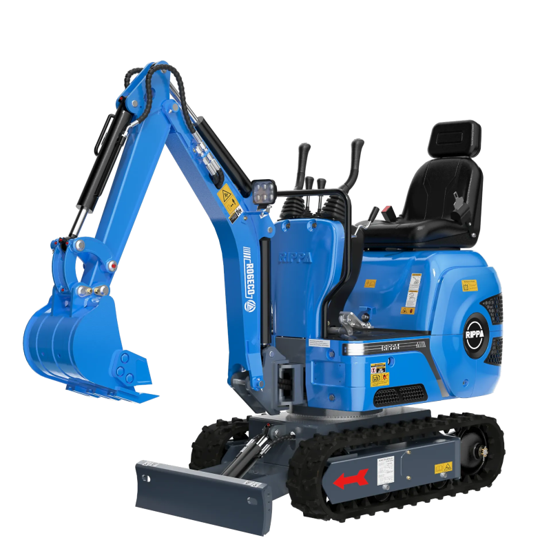 La mini-pelle Rippa R06 équipée de son moteur Kubota Z482 en intervention d'excavation