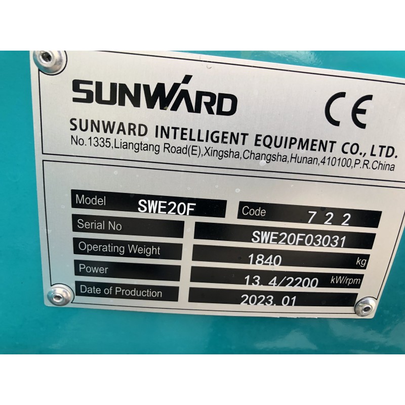 Mini pelle SUNWARD SWE20UF NEUVE