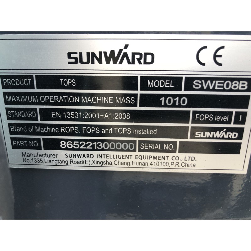Mini pelle SWE08B SUNWARD 1T NEUVE