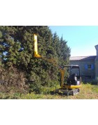 Taille haie pour pelle, chargeuse et tracteur